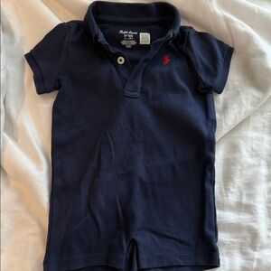 Ralph Lauren Navy Kids Polo Romper
